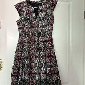 Julia Jordan Black Floral Midi Dress